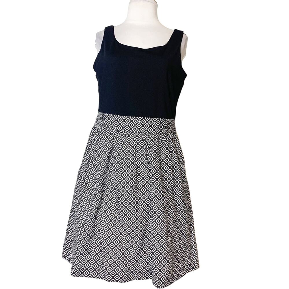 J. McLaughlin Catalina cloth top linen skirt printed dress sz m